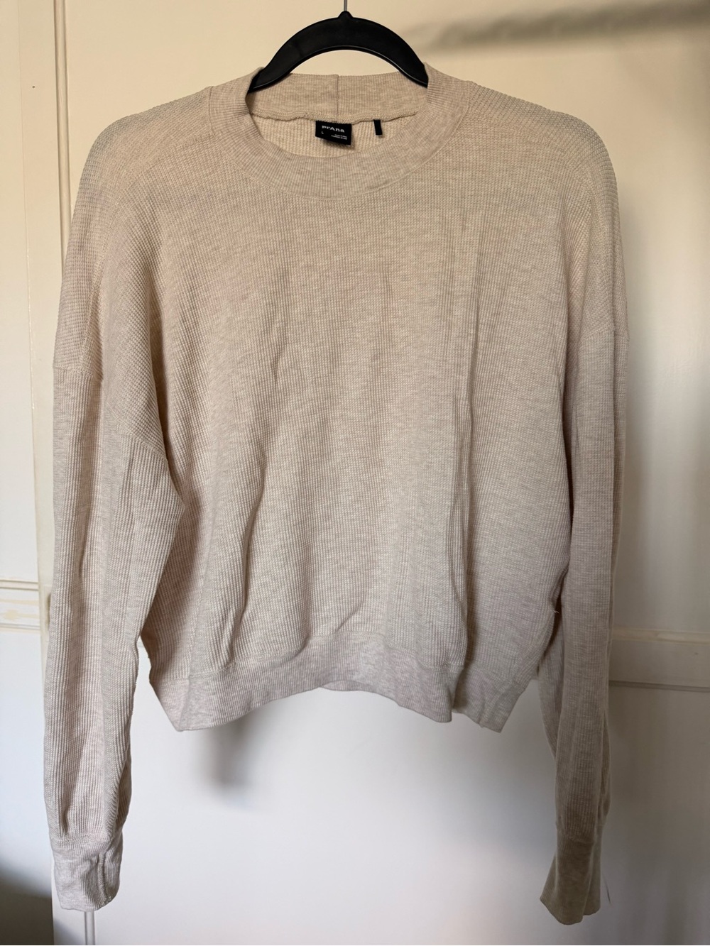 Prana Women's Crewneck Sweater in Light Beige